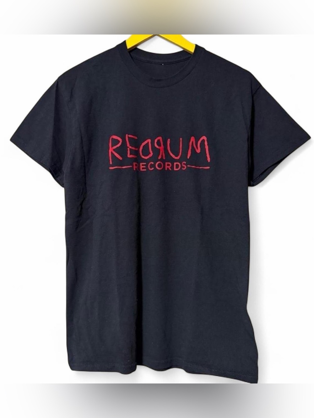 Redrum Records black T-shirt medium
